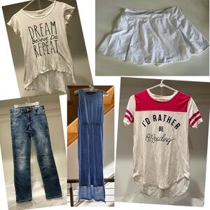 Lot of 5 - Girls Sz 14 -Gap Jean -Old Navy Shirt/Dress/Tennis Skirt -Ten Sixty